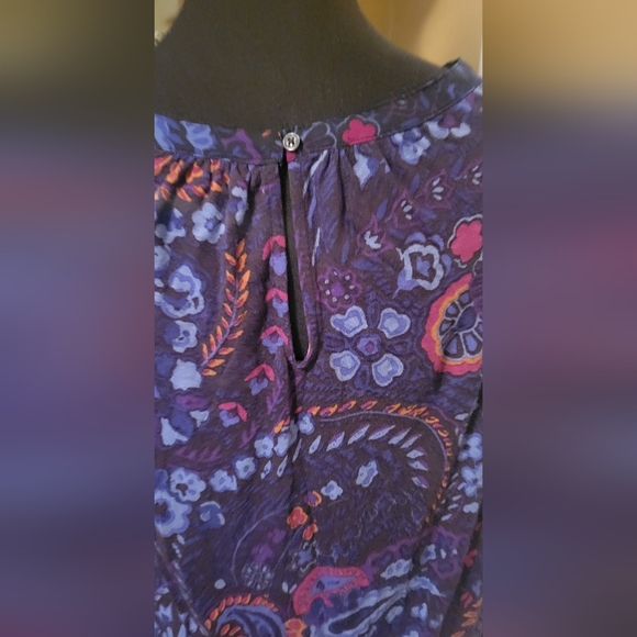 Womens Loft Floral Cold Shoulder Blouse - Picture 4 of 6